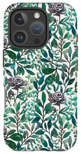 Load image into Gallery viewer, Purple Flowers and Eucalyptus Leaves - Phone Case