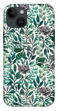 Load image into Gallery viewer, Purple Flowers and Eucalyptus Leaves - Phone Case