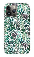 Load image into Gallery viewer, Purple Flowers and Eucalyptus Leaves - Phone Case