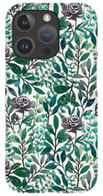 Load image into Gallery viewer, Purple Flowers and Eucalyptus Leaves - Phone Case