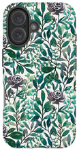 Load image into Gallery viewer, Purple Flowers and Eucalyptus Leaves - Phone Case