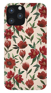 Red Fall Flowers - Phone Case