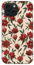 Load image into Gallery viewer, Red Fall Flowers - Phone Case