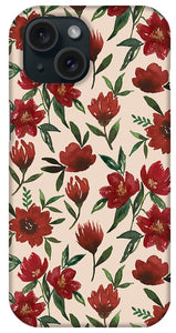 Red Fall Flowers - Phone Case