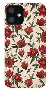 Red Fall Flowers - Phone Case