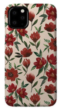 Load image into Gallery viewer, Red Fall Flowers - Phone Case