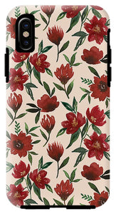 Red Fall Flowers - Phone Case