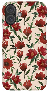 Red Fall Flowers - Phone Case