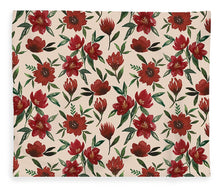 Load image into Gallery viewer, Red Fall Flowers - Blanket