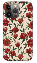 Load image into Gallery viewer, Red Fall Flowers - Phone Case