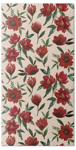 Red Fall Flowers - Beach Towel