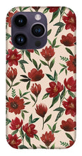 Load image into Gallery viewer, Red Fall Flowers - Phone Case
