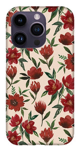 Red Fall Flowers - Phone Case