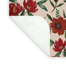 Load image into Gallery viewer, Red Fall Flowers - Blanket