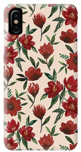 Load image into Gallery viewer, Red Fall Flowers - Phone Case