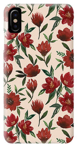 Red Fall Flowers - Phone Case