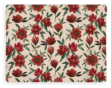 Load image into Gallery viewer, Red Fall Flowers - Blanket