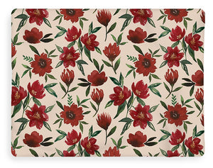 Red Fall Flowers - Blanket