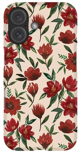 Red Fall Flowers - Phone Case