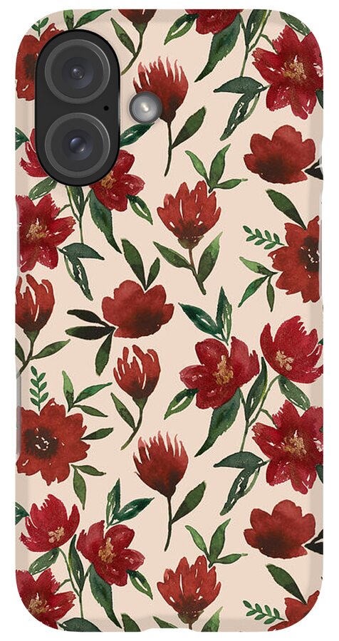 Red Fall Flowers - Phone Case