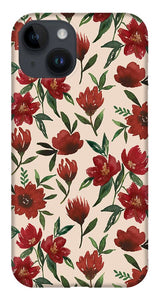 Red Fall Flowers - Phone Case