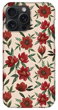 Load image into Gallery viewer, Red Fall Flowers - Phone Case