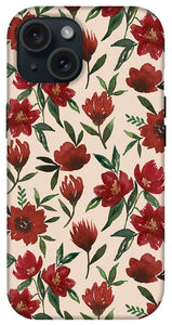 Red Fall Flowers - Phone Case