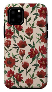 Red Fall Flowers - Phone Case