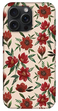 Load image into Gallery viewer, Red Fall Flowers - Phone Case