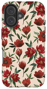 Red Fall Flowers - Phone Case