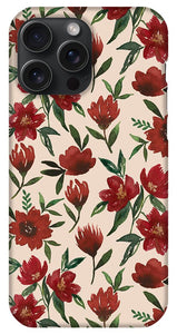 Red Fall Flowers - Phone Case