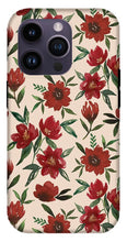 Load image into Gallery viewer, Red Fall Flowers - Phone Case