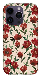 Red Fall Flowers - Phone Case