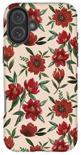 Load image into Gallery viewer, Red Fall Flowers - Phone Case
