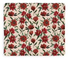 Load image into Gallery viewer, Red Fall Flowers - Blanket