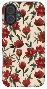 Red Fall Flowers - Phone Case