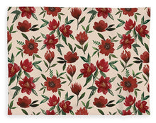 Load image into Gallery viewer, Red Fall Flowers - Blanket
