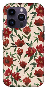 Red Fall Flowers - Phone Case