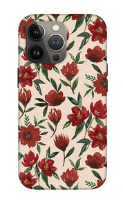 Red Fall Flowers - Phone Case