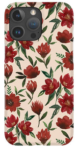 Red Fall Flowers - Phone Case