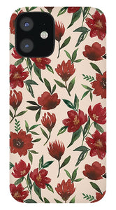 Red Fall Flowers - Phone Case