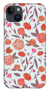 Red Floral Pattern - Phone Case