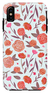Red Floral Pattern - Phone Case