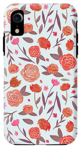 Red Floral Pattern - Phone Case