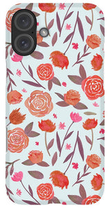 Red Floral Pattern - Phone Case