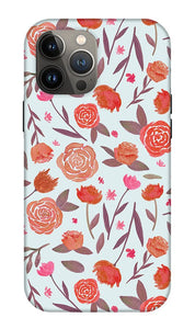 Red Floral Pattern - Phone Case