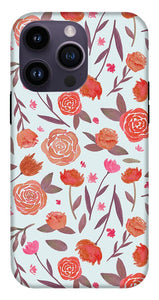 Red Floral Pattern - Phone Case