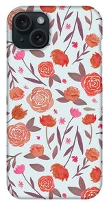 Red Floral Pattern - Phone Case