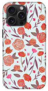 Red Floral Pattern - Phone Case