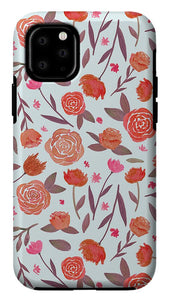 Red Floral Pattern - Phone Case
